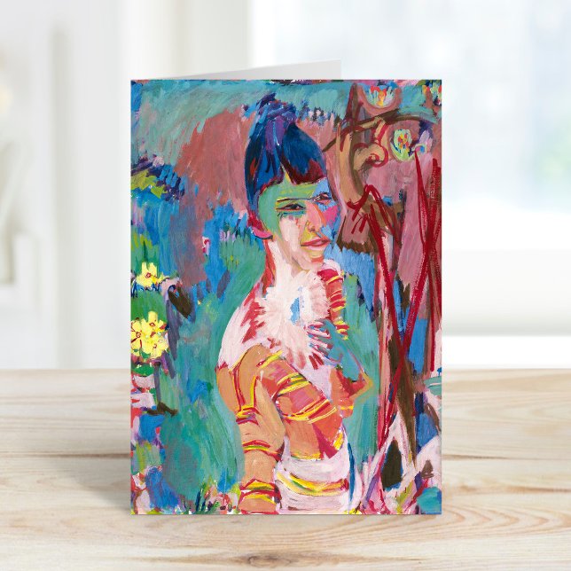 Carte Buste d'une fille colorée | Albert Müller (Créateur téléchargé)