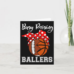 Carte Busy Raising Byllers Fun Footbyll Bysketbyll Maman