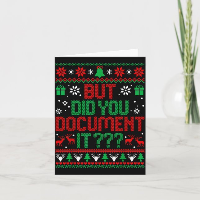 Carte But Did You Doent It Funny Office Christmas Ugly S (Devant)