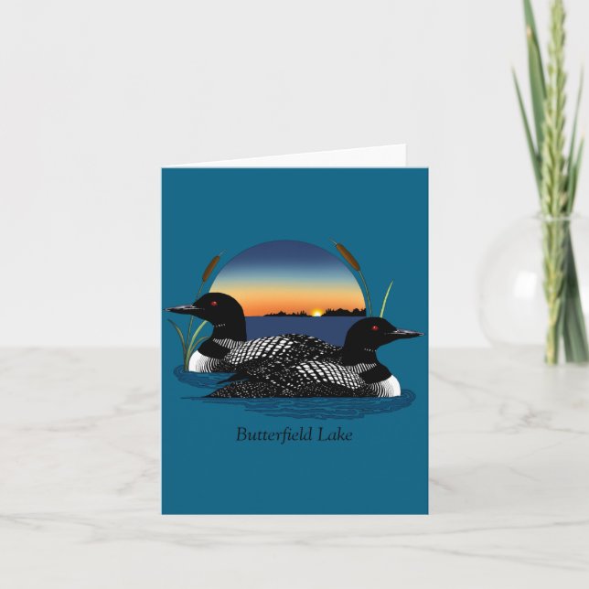 Carte Butterfield Lake Loon Pair  (Devant)