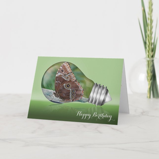 Carte Butterfly Light Bulb (Devant)