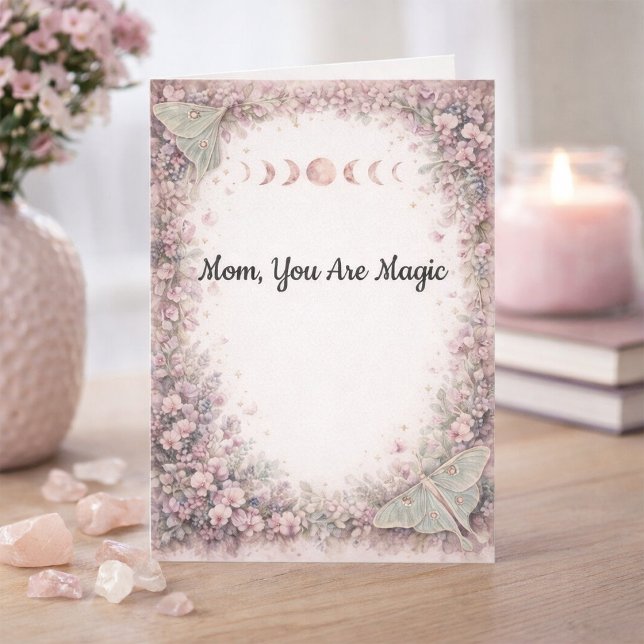 Carte Butterfly Moon Mother’s Day Card from Son for Mom (Créateur téléchargé)