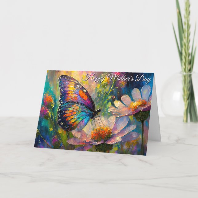 Carte Butterfly Wildflower Sunrise Mother's Day (Devant)