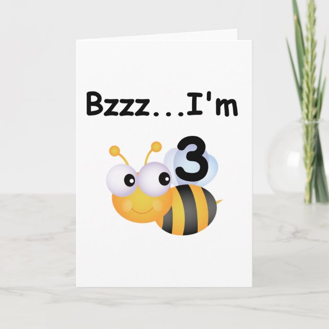 Carte Buzz Bumblebee 3e Anniversaire T-shirts et cadeaux (Devant)