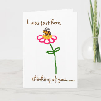 Carte BuzzAboutBees "pensant à vous" - petite abeille
