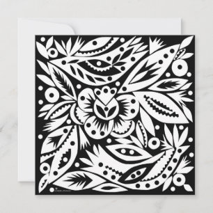 Carte BW Birds Papercut