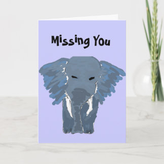Carte BY- Artsy Elephant Missing You Card