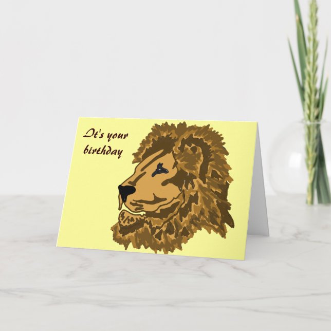 Carte BY- Regal Lion Birthday Card (Devant)