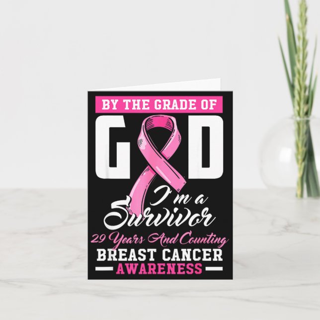 Carte By The Grace Of God Survivor 29 Year Breast Cancer (Devant)