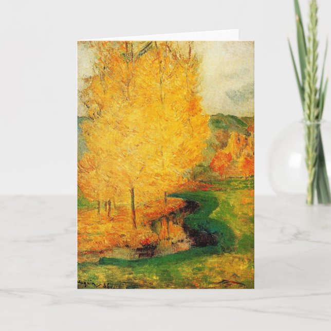 Carte By the Stream, Automne - Paul Gauguin - c1885 (Devant)