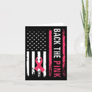 Carte Byck Pink Ribbon American Flag Cancer du sein A