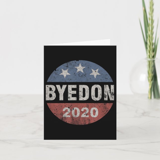 Carte Bye Don 2020 Byedon Button Drôle Joe Biden Anti (Devant)