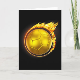Carte Byll de football en or Flammes Flamboyant Byll de