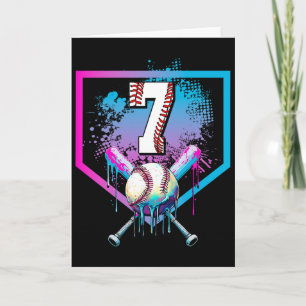 Carte Bysebyll Drip 7e anniversaire Home Plate Garçons J