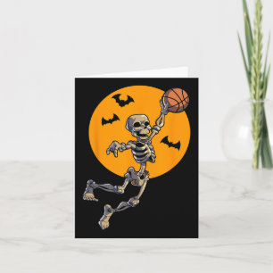 Carte Bysketbyll Skeleton Halloween Hommes garçons Byske