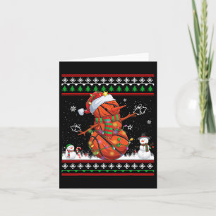 Carte Bysketbyll Snowman Christmas Pajama Ugly Tee Sport