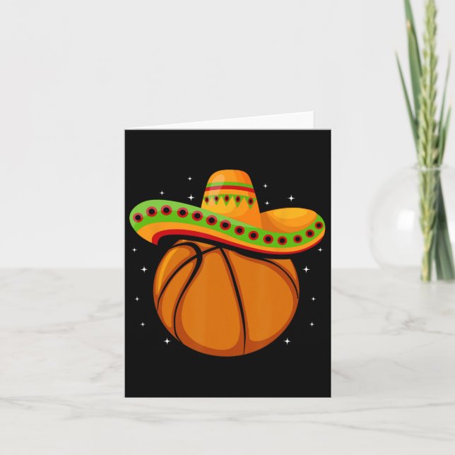 Carte Bysketbyll Sombrero Cinco De Mayo Fiesta Sport Mex (Devant)