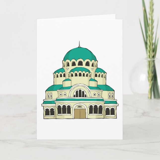 Carte Byzantine Architecture Teal Dome Cathedral (Devant)
