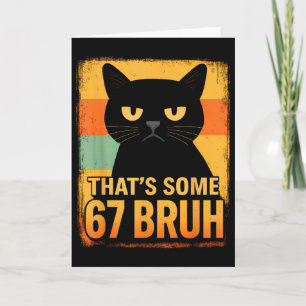 Carte C’est du 67 frère – Chat Six Sept rétro grincheux