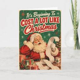 Carte Ça commence à coûter beaucoup comme Noël