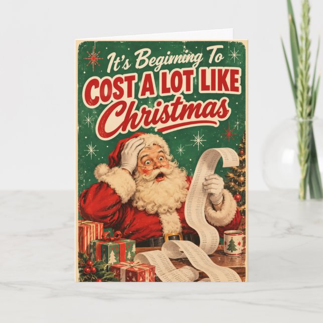 Carte Ça commence à coûter beaucoup comme Noël (Devant)