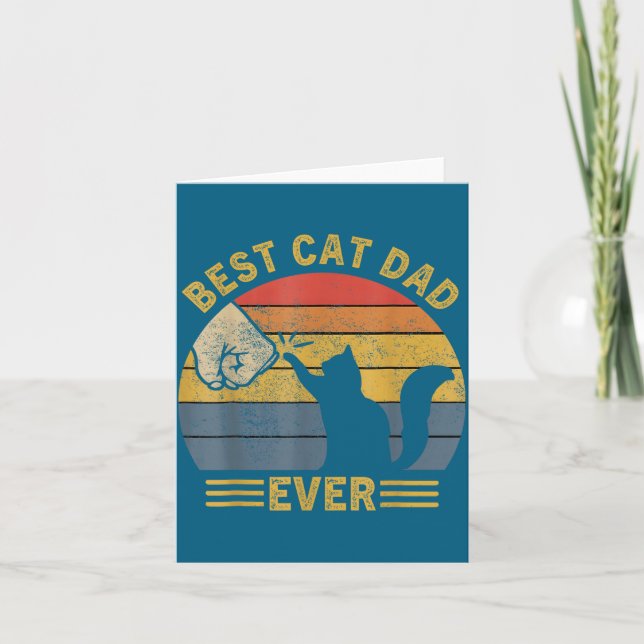 Carte Ca Men Cat Dad Ever Funny Cat Lover Gift  (Devant)
