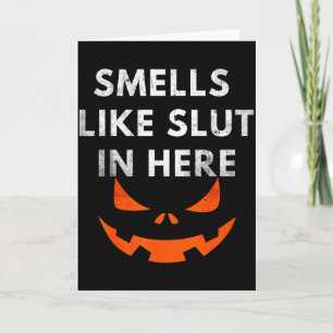 Carte Ça sent ici, humour offensant, Funny Hallow