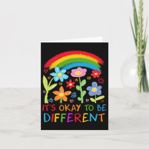 Carte Ça Va Être Un Autisme Différent Rainbow Boho Neuro
