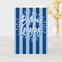 Cabana Stripes "Vœux d'anniversaire" Éclatement en