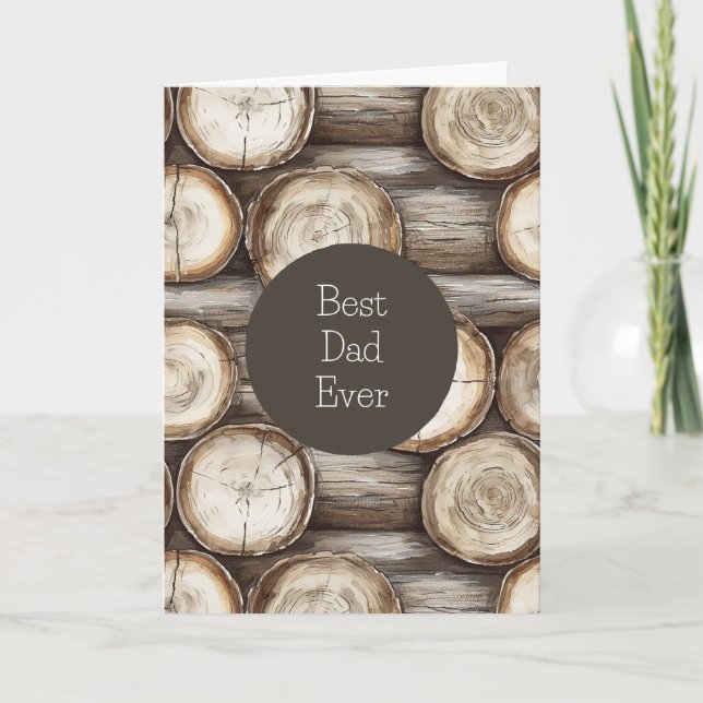 Carte Cabane en bois rondins Anniversaire (Devant)