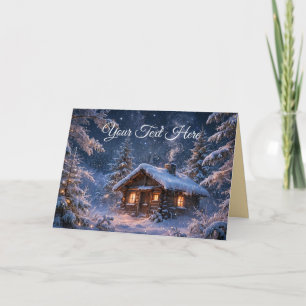 Carte Cabane magique dans les bois pour une nuit d'hiver
