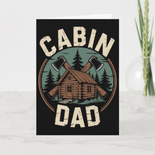 Carte Cabane Papa Fête des Pères Plein air Camping Caban