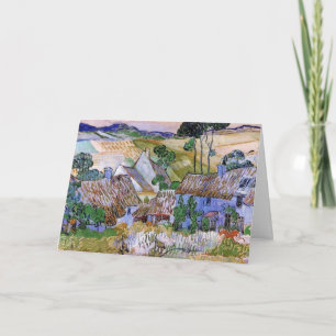 Carte Cabanes à Toit de Chaume par Vincent van Gogh