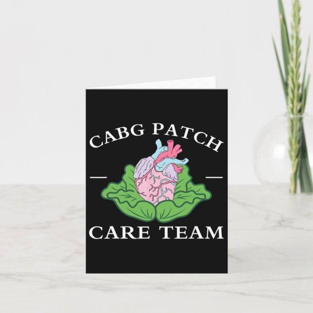 Carte Cabg Patch Care Team Nurse Cabbage Heart Nurse Wee (Devant)