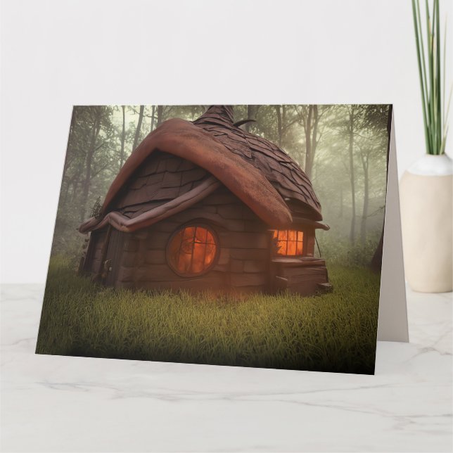 CARTE CABIN IN WOODS ART THINKING OF YOU CARDS (Devant)