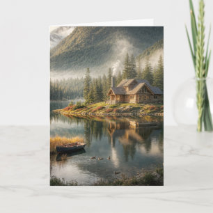 Carte Cabine Mountain Lake Pour Fête des pères
