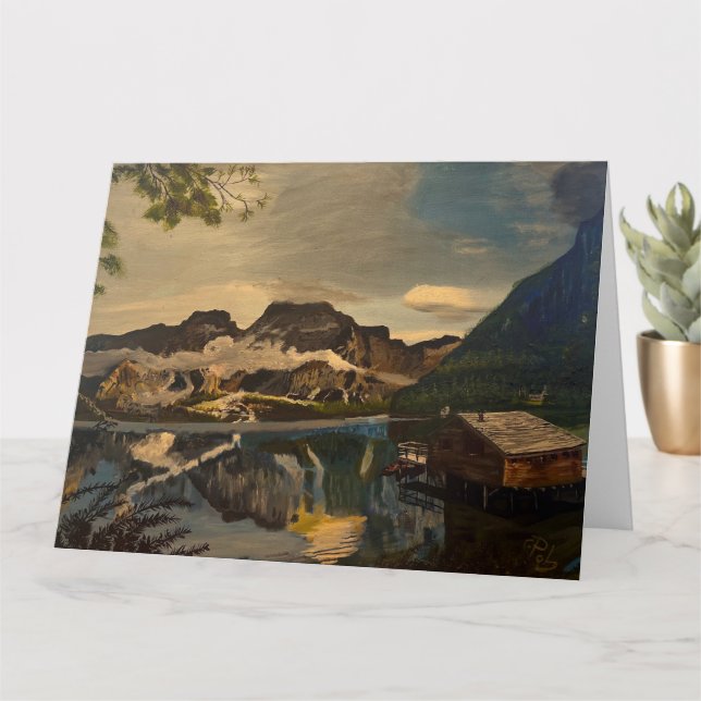 Carte Cabine sur Mountain Lake, par Gary Poling (Petite plante)