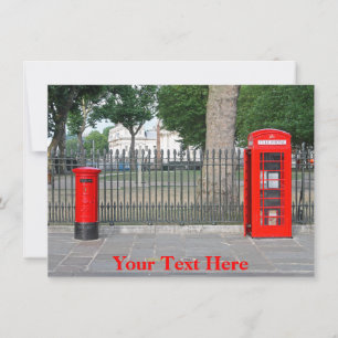 Carte Cabine téléphonique et boîte postale Londres perso