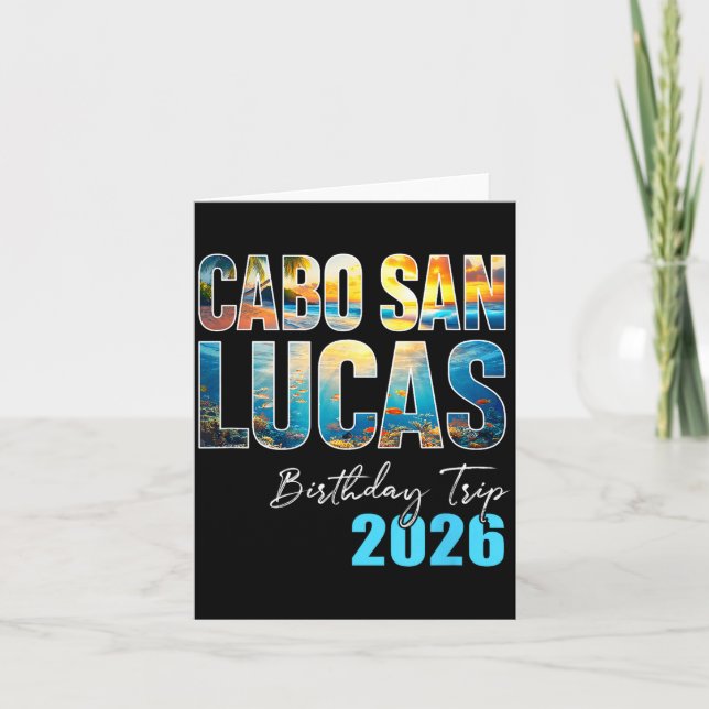 Carte Cabo San Lucas Birthday Trip 2026 Vacation Party C (Devant)