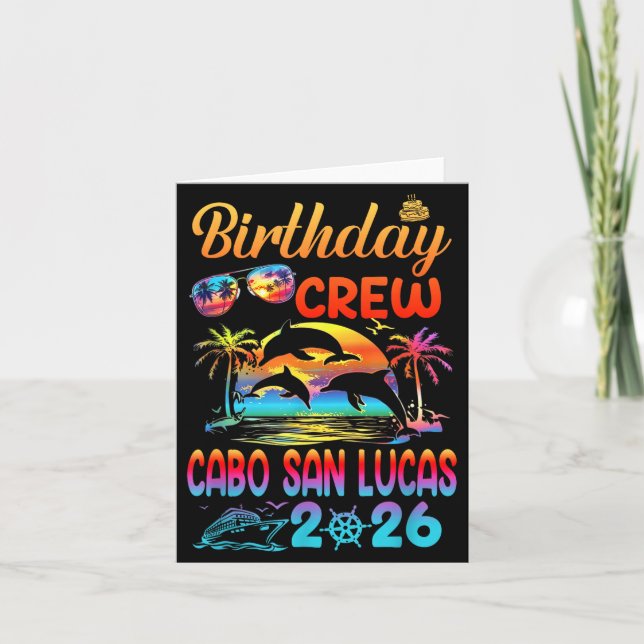 Carte Cabo San Lucas Birthday Trip Vacation 2026 Matchin (Devant)