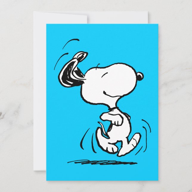 Carte Cacahuètes | Danse joyeuse de Snoopy (Devant)