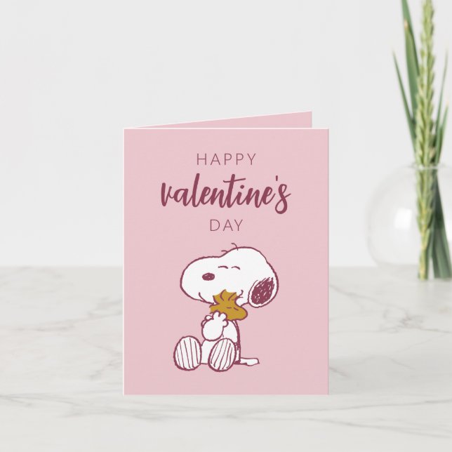 Carte cacahuètes | Saint Valentin | Snoopy Heart Hug (Devant)
