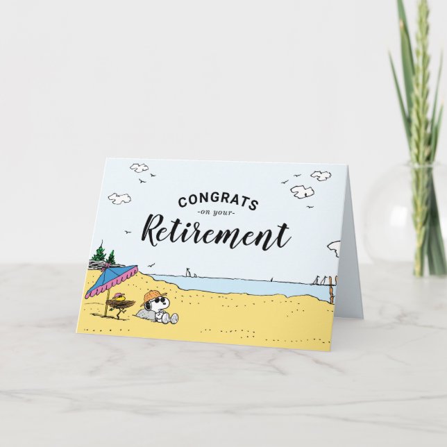 Carte cacahuètes | Snoopy Félicitations pour votre retra (Devant)