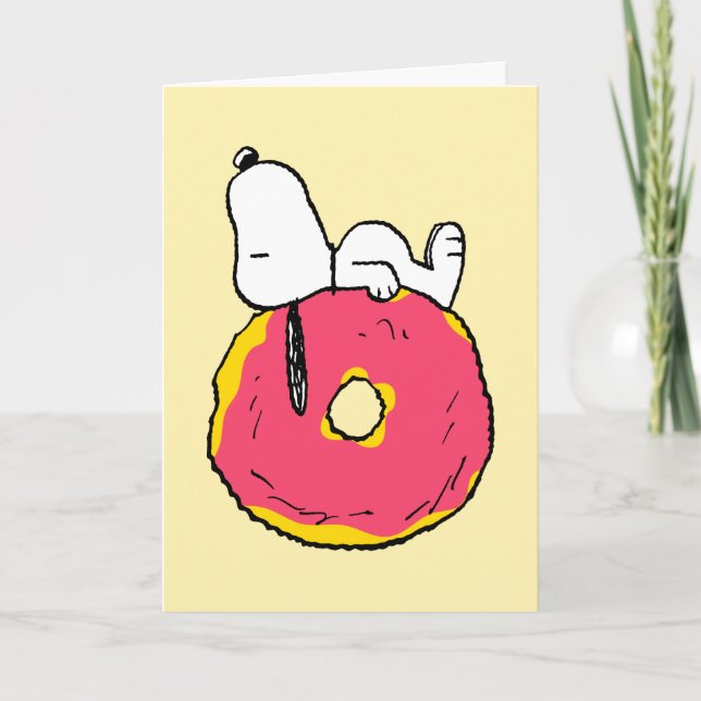 Carte cacahuètes | Snoopy I Donut Know | Ajouter votre p (Devant)