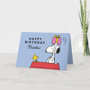 Carte cacahuètes   Snoopy & Woodstock Anniversaire   Ajo