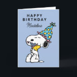 Carte cacahuètes | Snoopy & Woodstock Boissons d'anniver<br><div class="desc">Envoyez cette amusante carte d'anniversaire de cacahuètes avec Snoopy et Woodstock.</div>