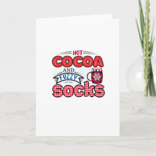 Carte Cacao chaud et chaussettes moelleuses