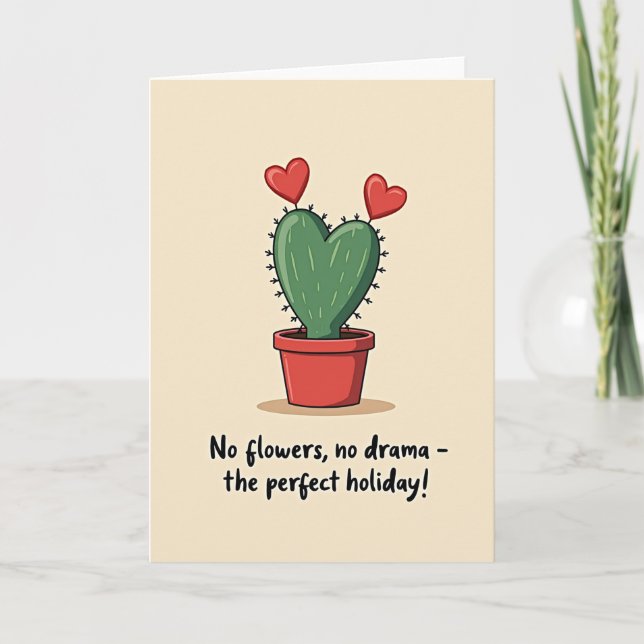 Carte Cactus d'Amour sans Drame (Devant)