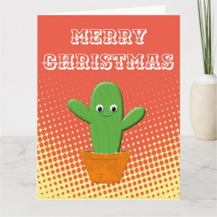 Carte Cactus de dessin animé mignon