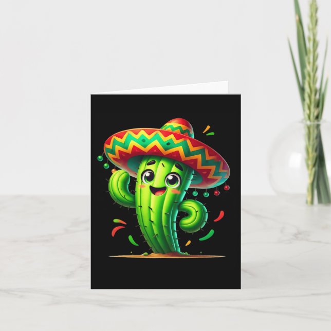 Carte Cactus Drôle Cinco De Mayo Garçons Tout-Petits Enf (Devant)